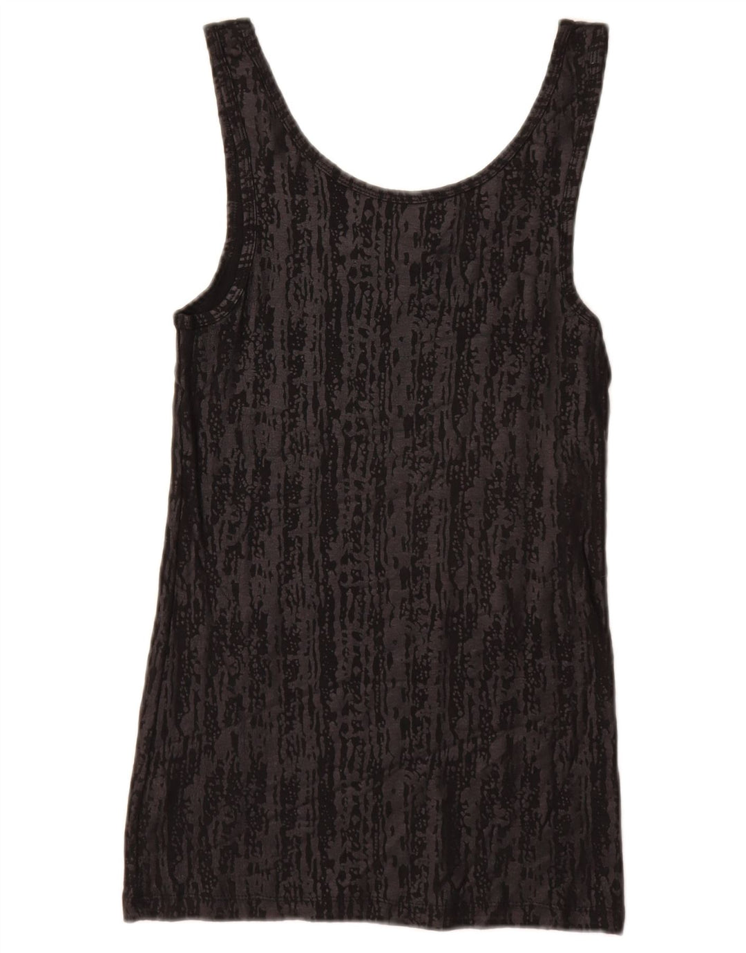 MOSSIMO Damevest Top UK 12 Medium Black Animal Print Bomuld