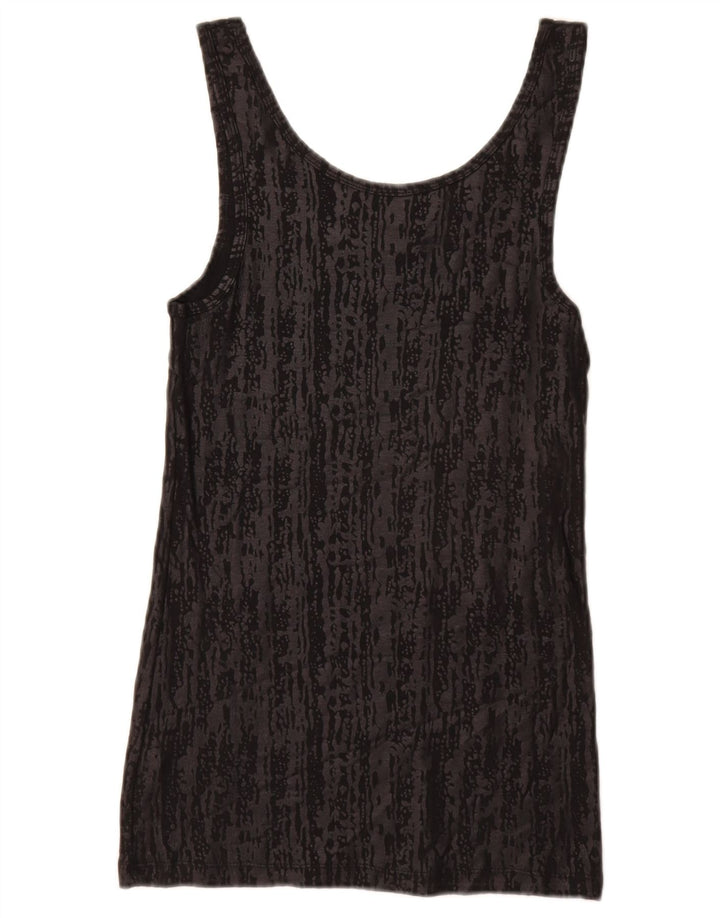 MOSSIMO Damevest Top UK 12 Medium Black Animal Print Bomuld