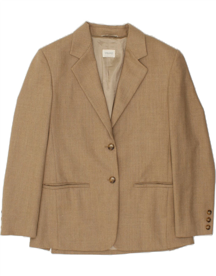 BENETTON Womens 2 Button Blazer Jacket IT 40 Small Brown Acetate Vintage Benetton and Second-Hand Benetton from Messina Hembry 