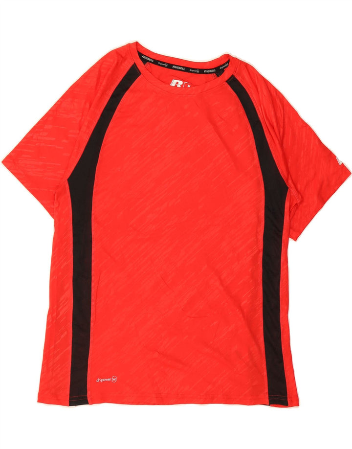 RUSSELL ATHLETIC Mens Dri-Power T-Shirt Top UK 38/40 Medium Red Vintage Russell Athletic and Second-Hand Russell Athletic from Messina Hembry 