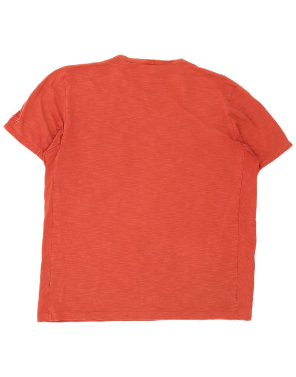 Hugo Boss Herre Slim Fit T-Shirt Top 2XL Orange Flecked Bomuld