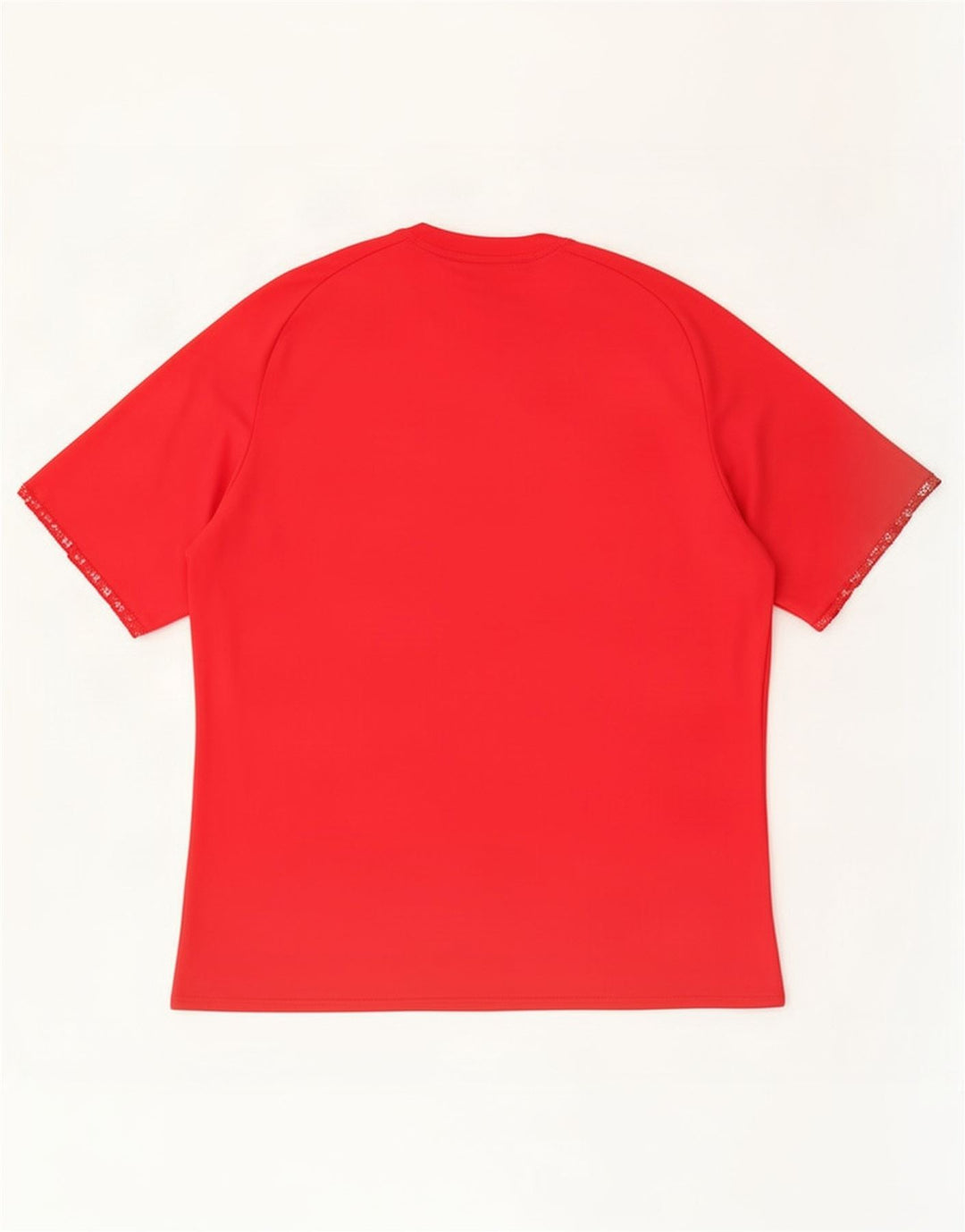 Adidas Herre Climalite T-Shirt Top Medium Rød Colourblock Polyester