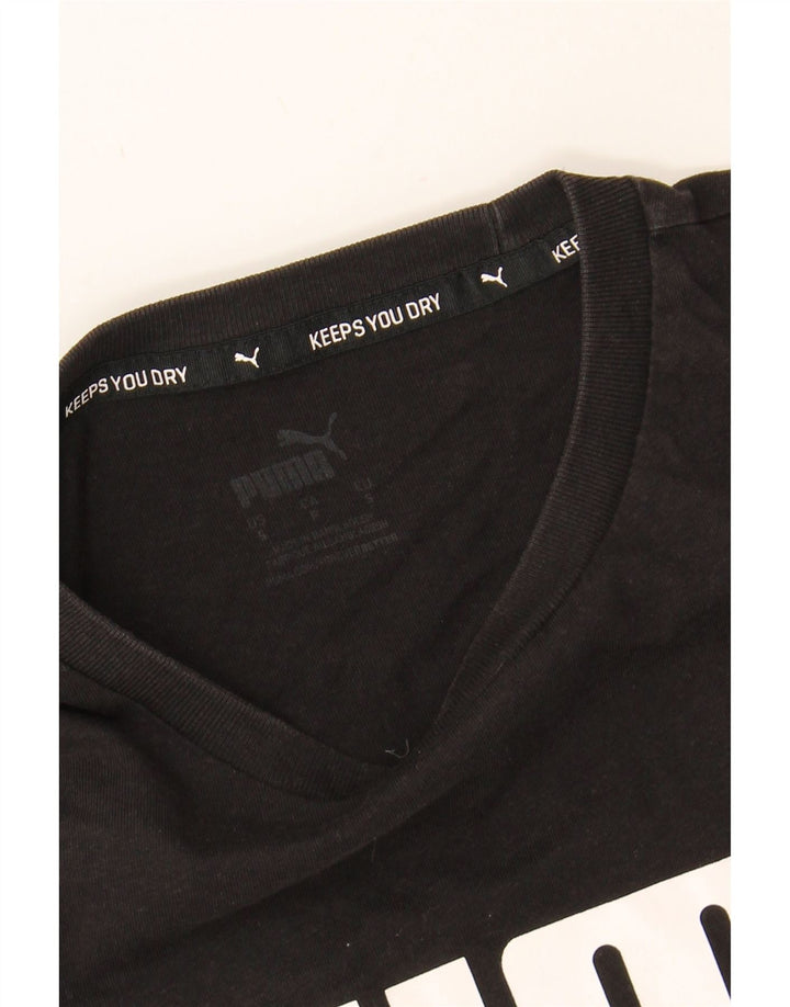 PUMA Mens Graphic T-Shirt Top Small Black Vintage Puma and Second-Hand Puma from Messina Hembry 