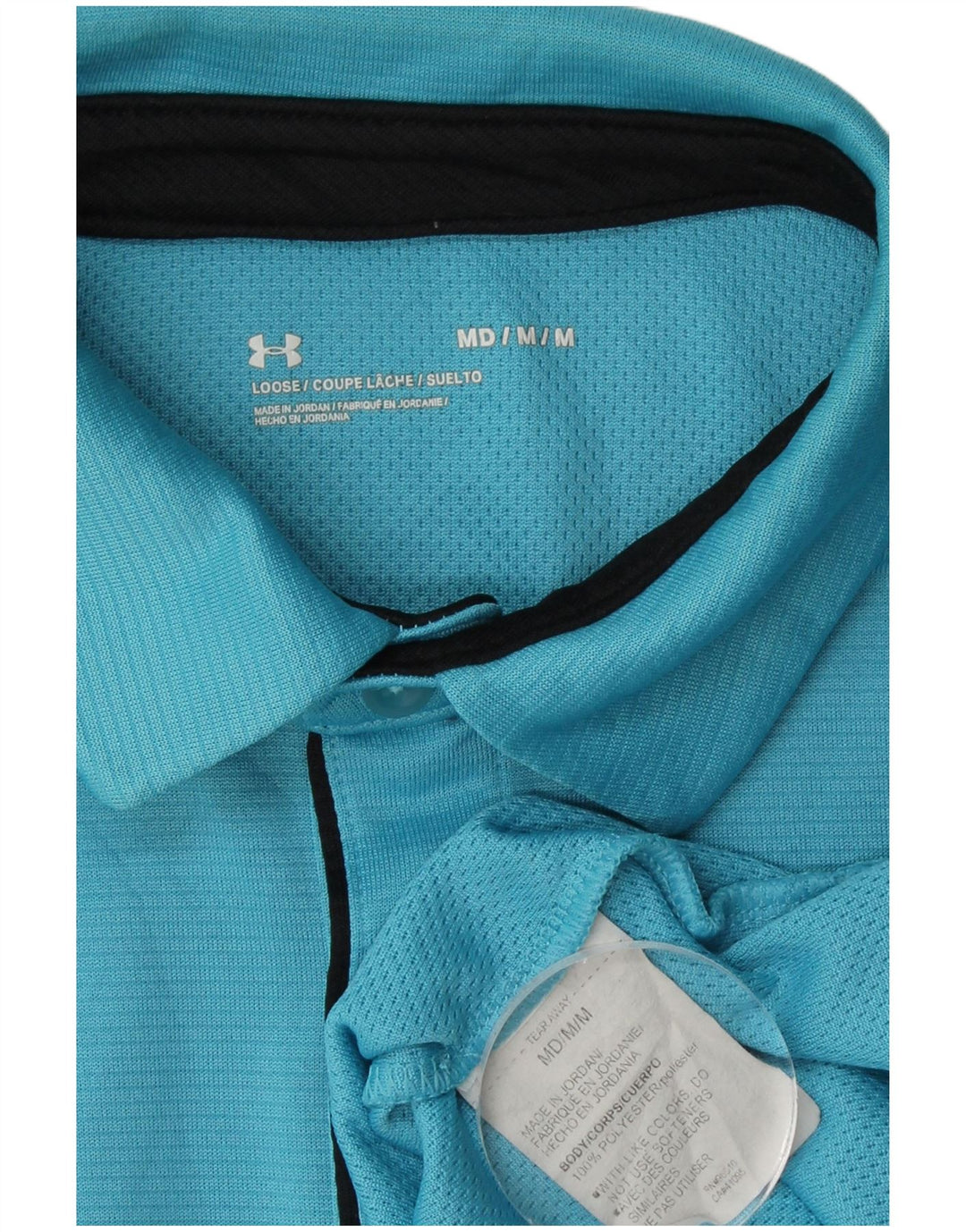 UNDER ARMOUR Herre Loose Fit Polo Shirt Medium Blue Polyester