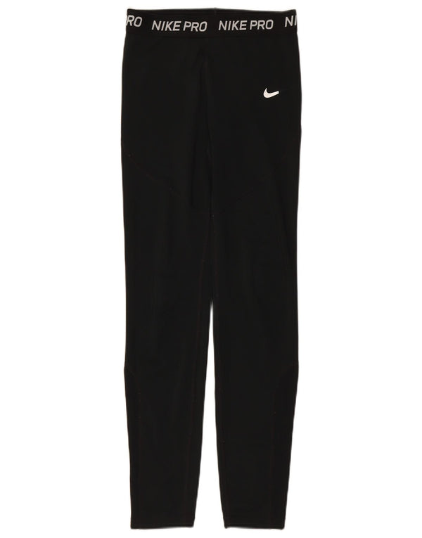 NIKE piger Dri Fit grafiske leggings 13-14 år XL sort polyester