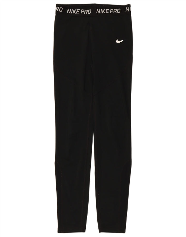 NIKE piger Dri Fit grafiske leggings 13-14 år XL sort polyester