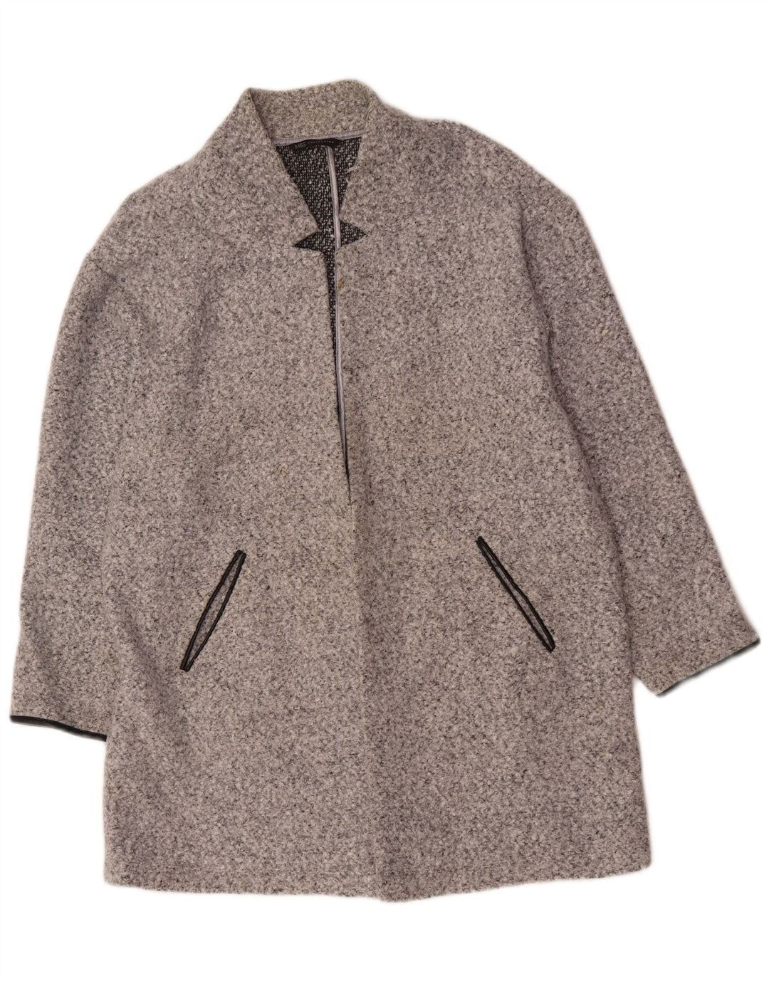 Marks & Spencer Dame åben overfrakke UK 20 2XL Grå Flecked Polyester