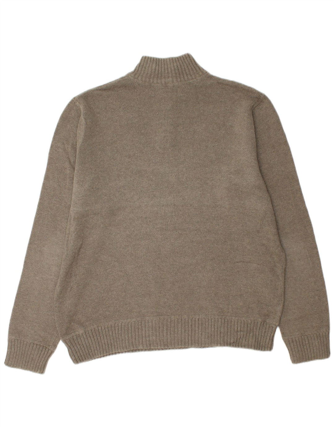 EDDIE BAUER Sweater med lynlås til mænd Stor Khaki Bomuld