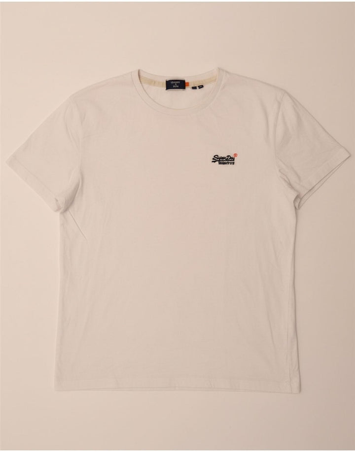 SUPERDRY Mens T-Shirt Top XL White Cotton Vintage Superdry and Second-Hand Superdry from Messina Hembry 