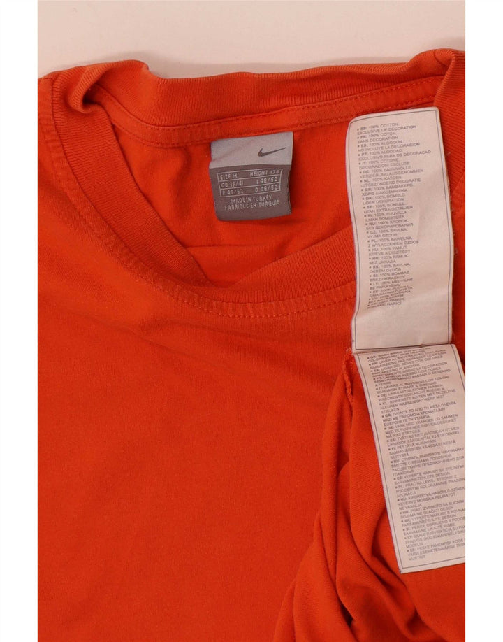 Nike Herre T-shirt Top UK 39/41 Medium Orange Bomuld