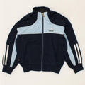 ADIDAS Boys Graphic Tracksuit Top Jacket 5-6 Years XS Navy Blue Vintage Adidas and Second-Hand Adidas from Messina Hembry 