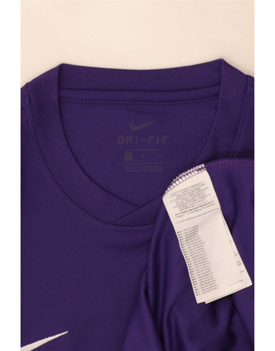 Nike Mens Dri Fit T-Shirt Top Medium Purple Polyester
