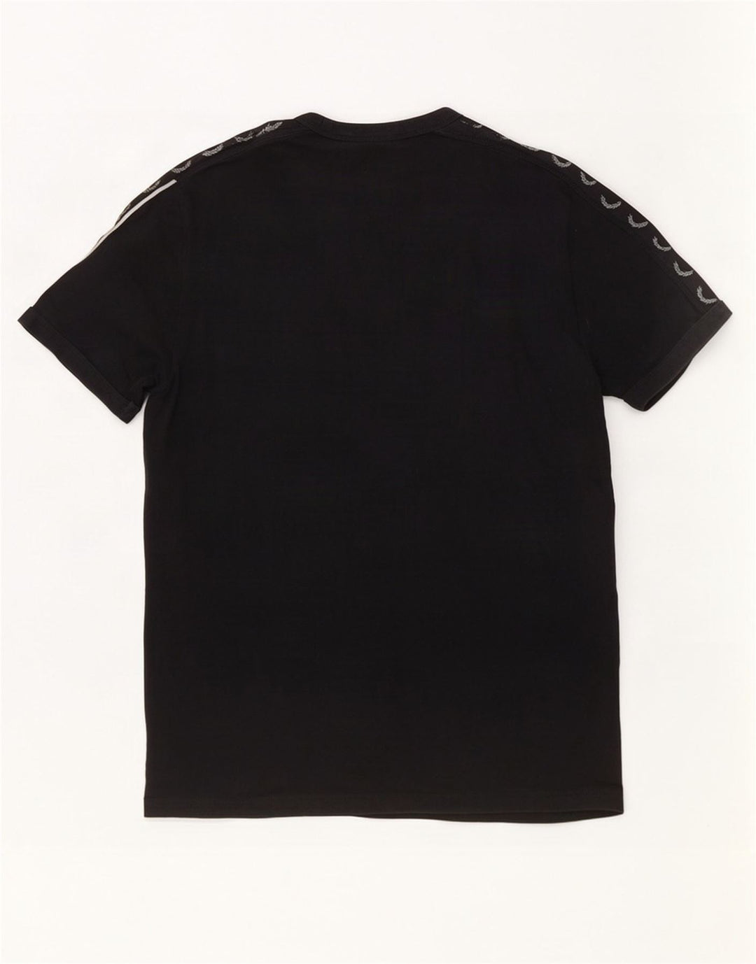 Fred Perry Herre grafisk T-shirt Top Medium Sort Bomuld