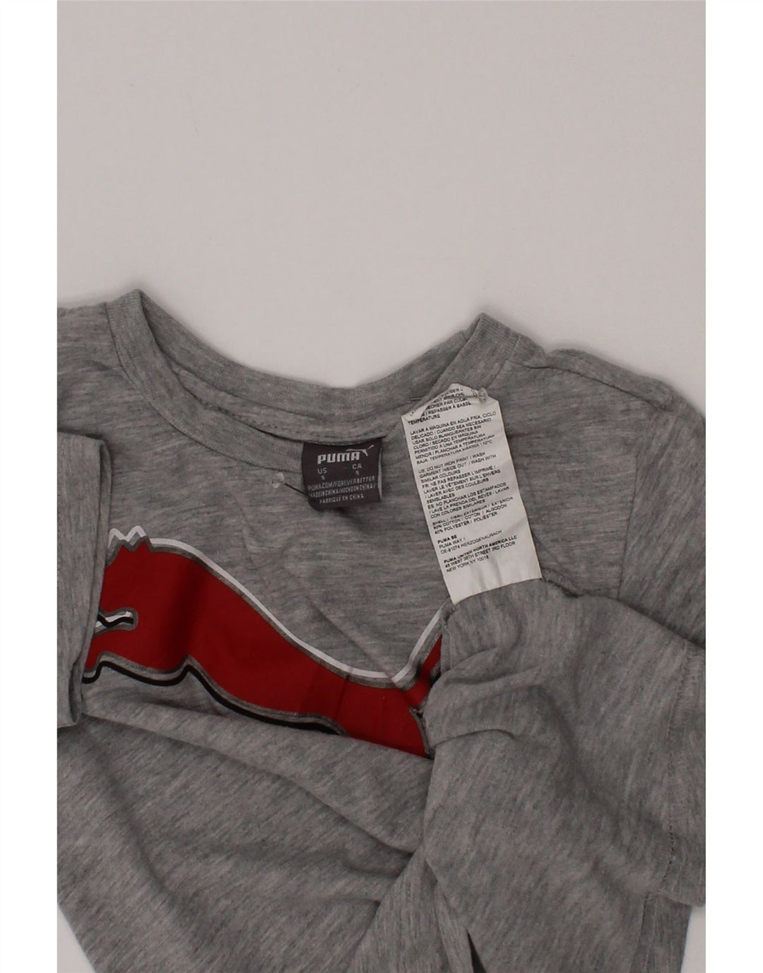 Puma drenge grafisk t-shirt top 4-5 år grå bomuld