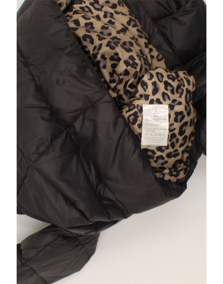 VINTAGE Womens Padded Jacket UK 16 Large Black Nylon Vintage Vintage and Second-Hand Vintage from Messina Hembry 
