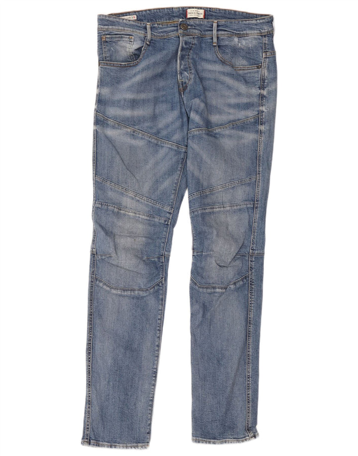 Jack & Jones Herre GLENN Slim Jeans W36 L34 Blå Bomuld