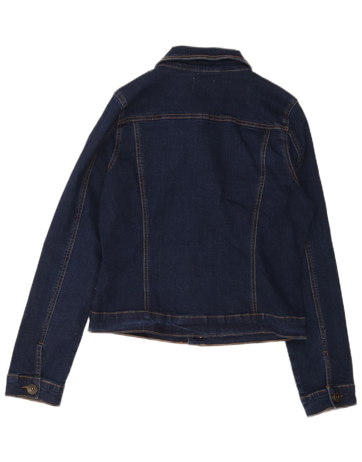 OASIS Womens Crop denimjakke UK 12 Medium Navyblå Bomuld