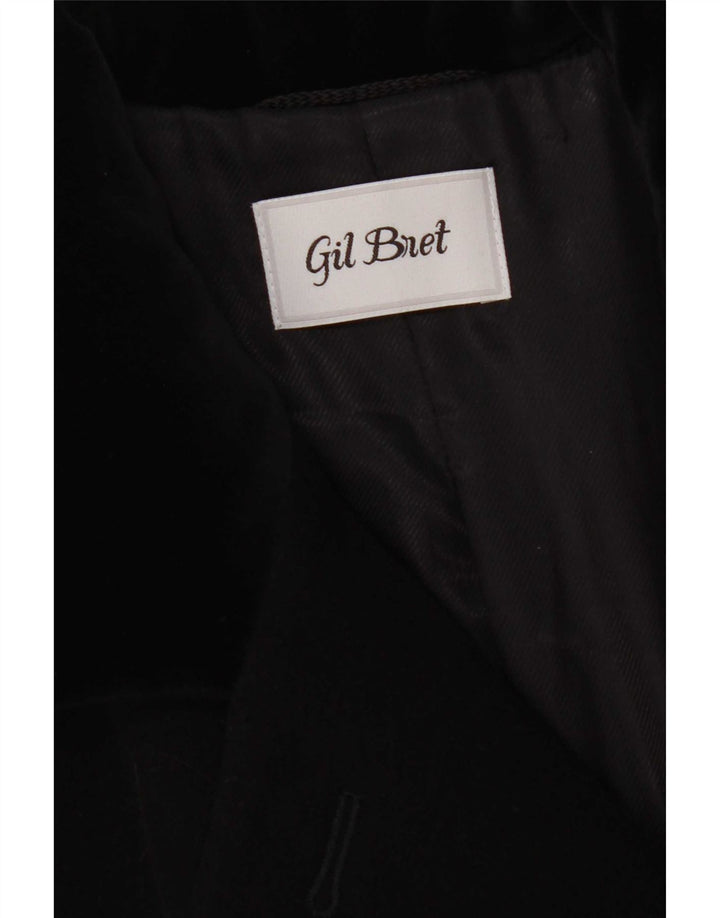Gil Bret Dame Dobbeltradet Frakke UK 14 Stor Sort Uld