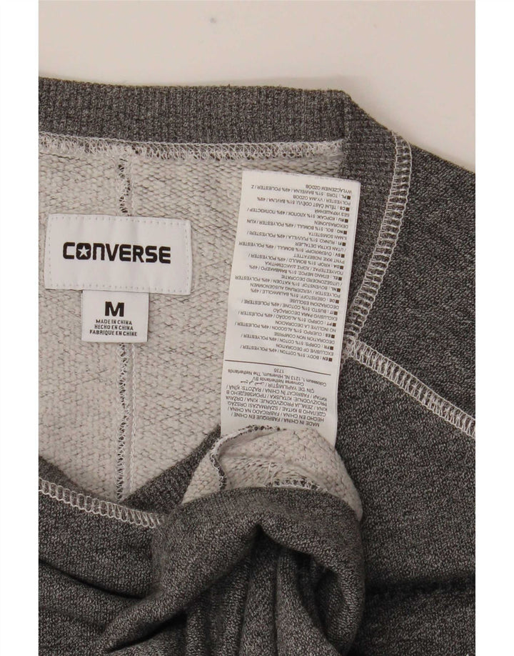 Converse grafisk sweatshirt til mænd mellem grå bomuld
