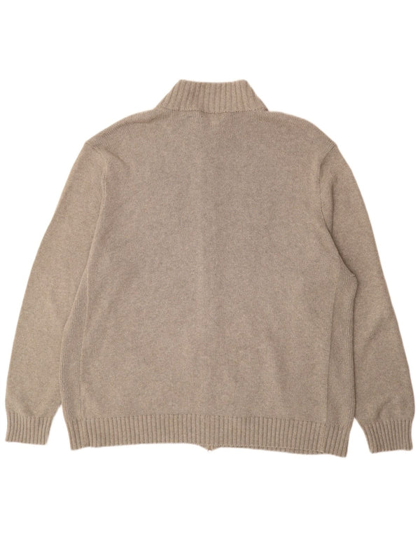 POLO RALPH LAUREN Høj cardigantrøje til mænd 3XL Beige Bomuld