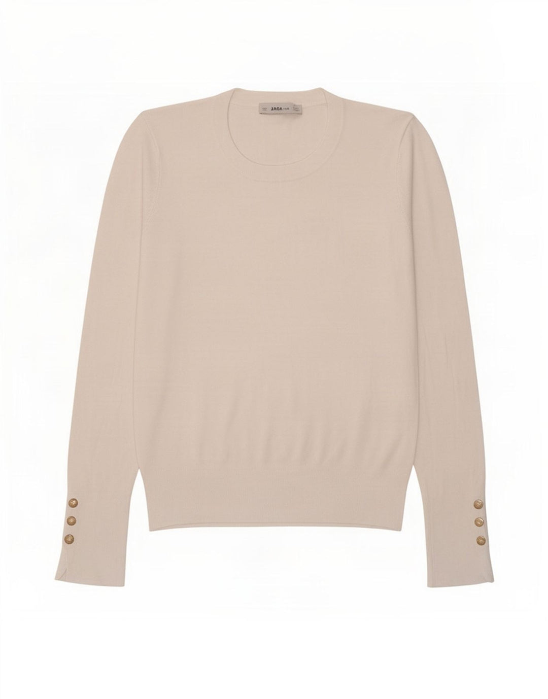 Zara sweater med rund hals til kvinder UK 12 Medium White