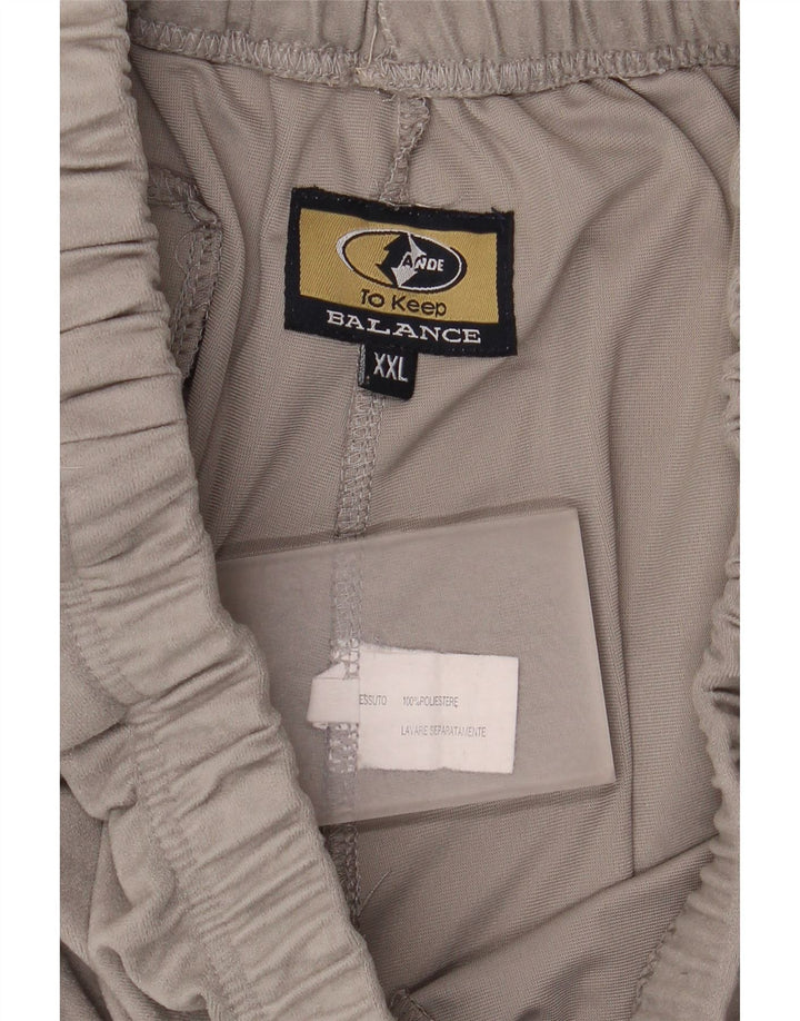 Vintage træningsdragt bukser til mænd 2XL grå polyester