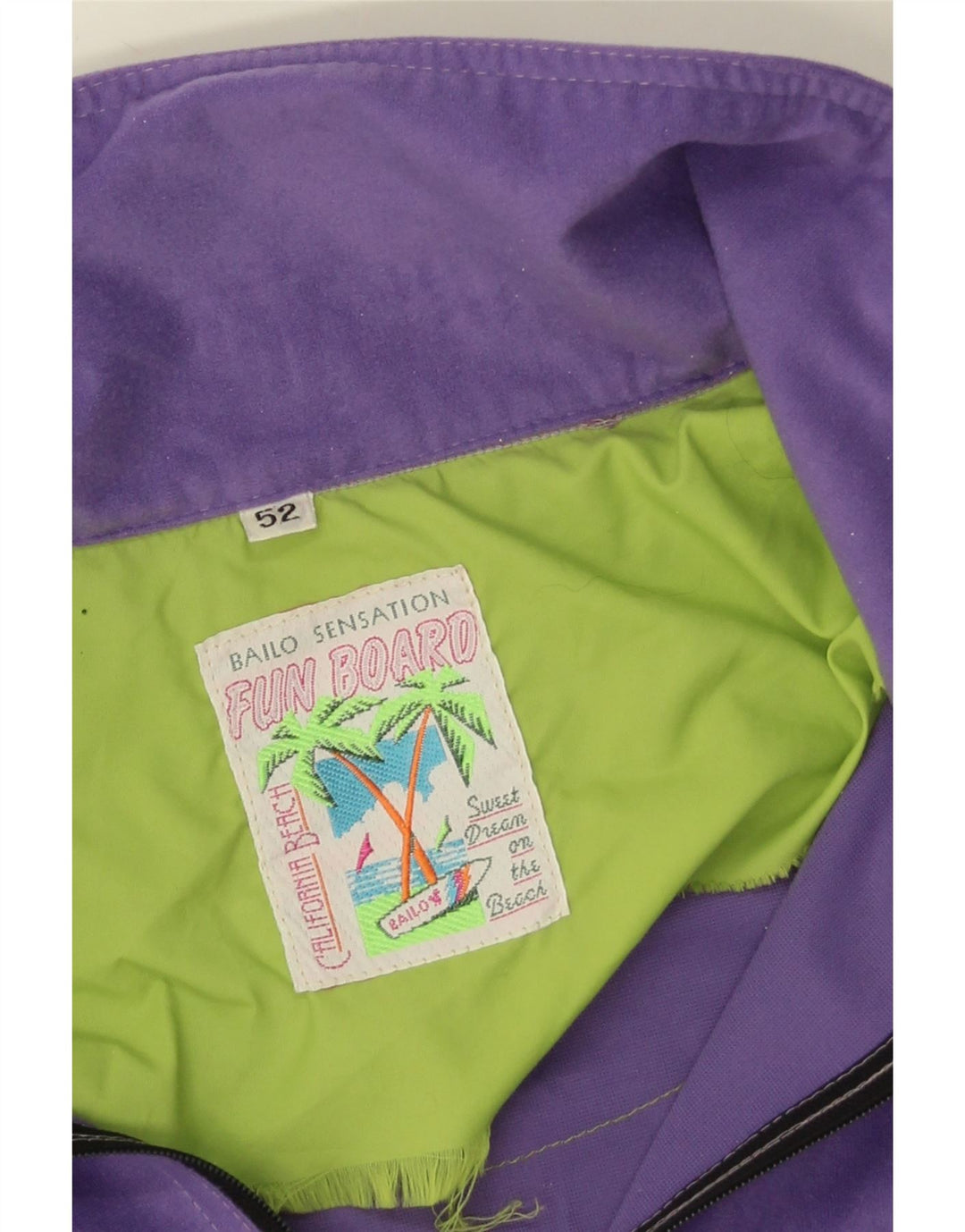 Bailo Herre Pullover Træningsdragt Topjakke IT 52 Stor Lilla Colourblock