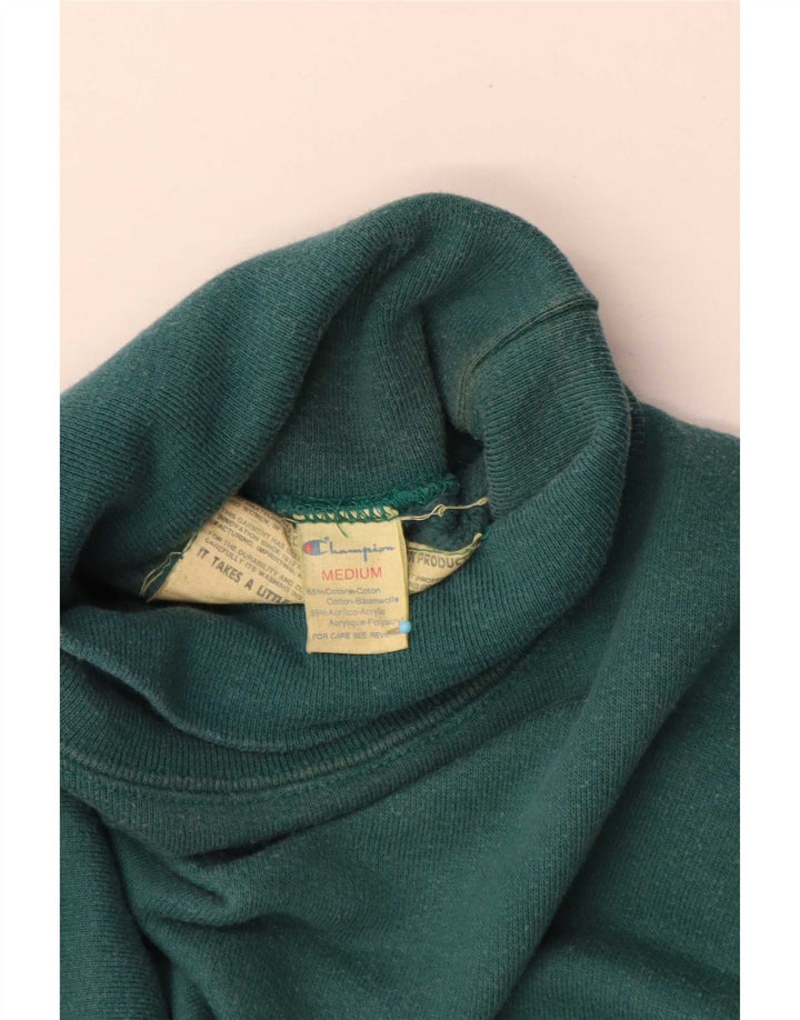 Champion Herre Rullehals Sweatshirt Jumper Medium Grøn Bomuld