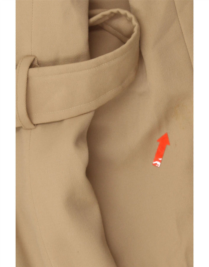 Vintage herre dobbeltradet frakke UK 38 Medium Beige Virgin Wool