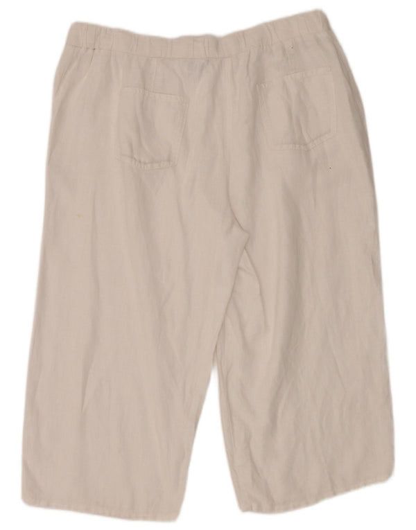 Marks & Spencer Dame Capri Bukser med høj talje UK 16 Large W36 L21 White