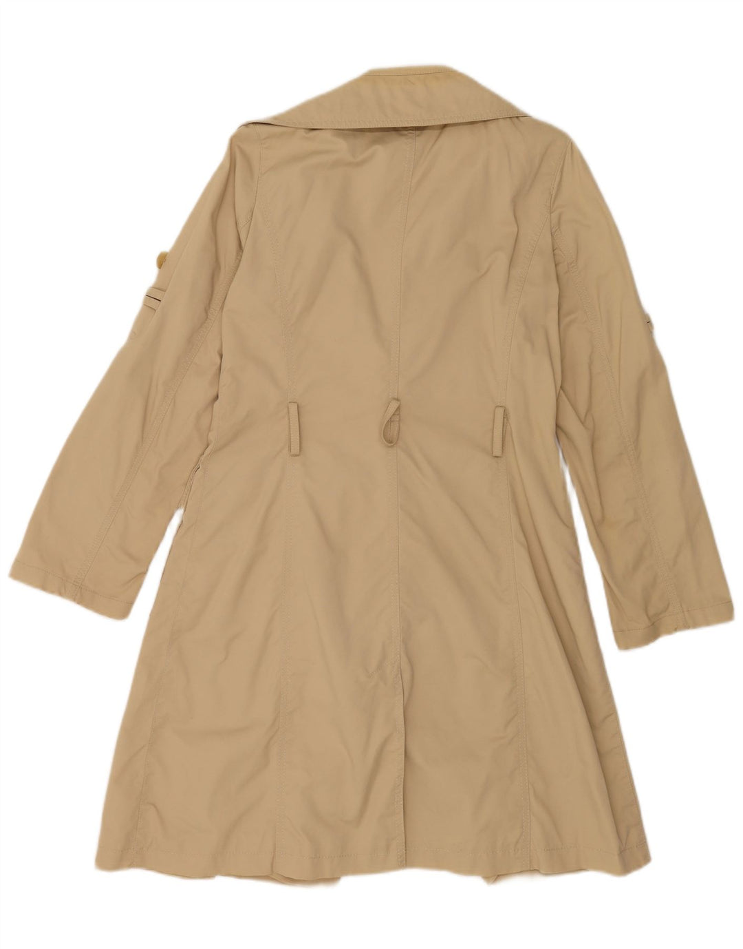 Dkny Womens Oversized Trench Coat UK 6 XS Brun Bomuld