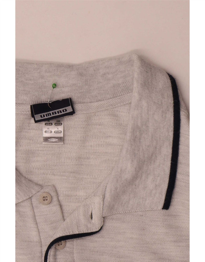 Umbro Herre poloshirt XL Gråstribet bomuld