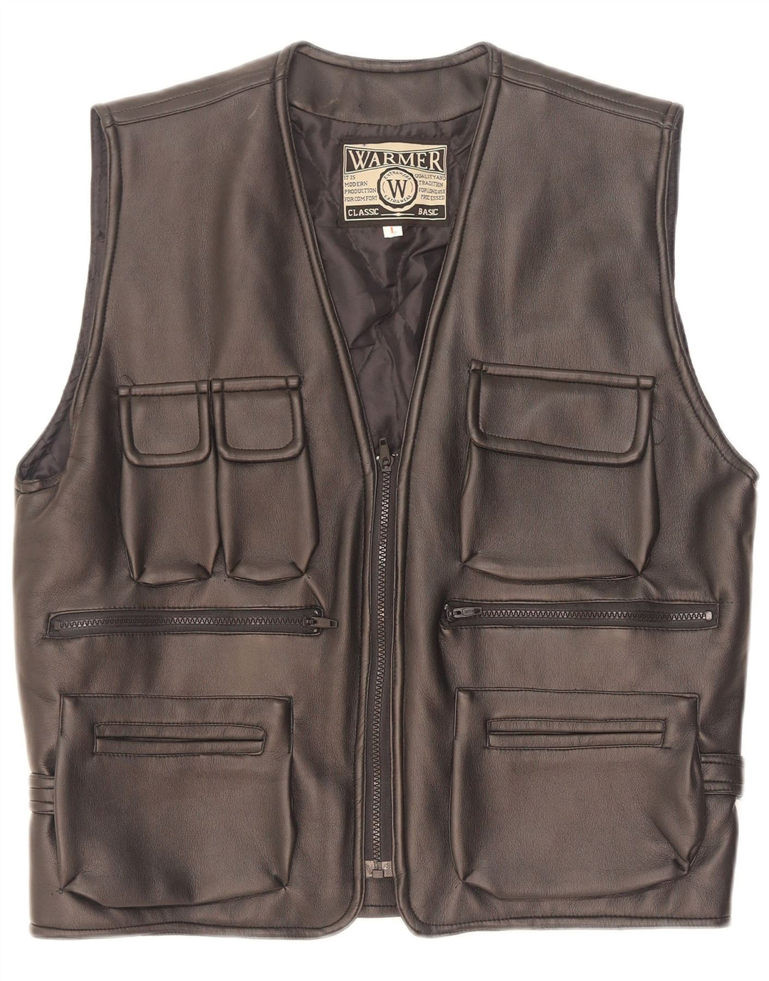 Vintage Herre Utility Gilet UK 40 Large Black