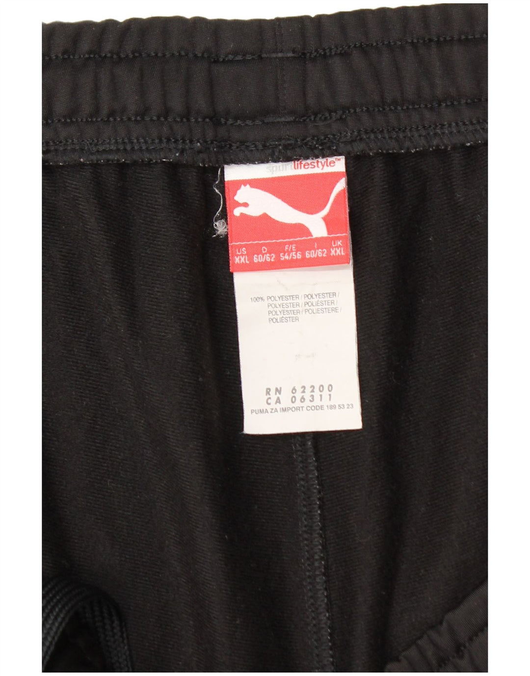 Puma Træningsdragtsbukser til mænd 2XL Sort Polyester