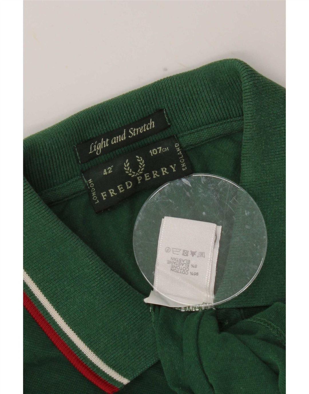 Fred Perry herre poloshirt mellemgrøn stribet bomuld