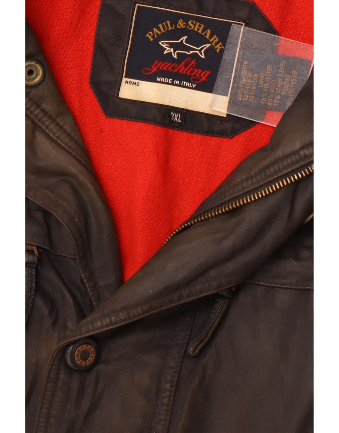 Paul & Shark Herre Yachting Vokset bomuldsjakke UK 46 3XL Sort Polyester