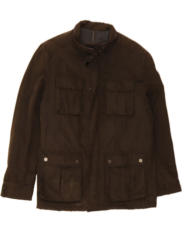 MASSIMO DUTTI Herre vokset bomuldsjakke UK 44 2XL Brun