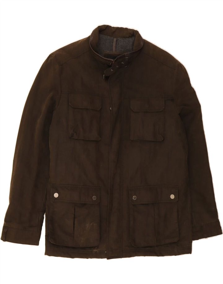 MASSIMO DUTTI Herre vokset bomuldsjakke UK 44 2XL Brun