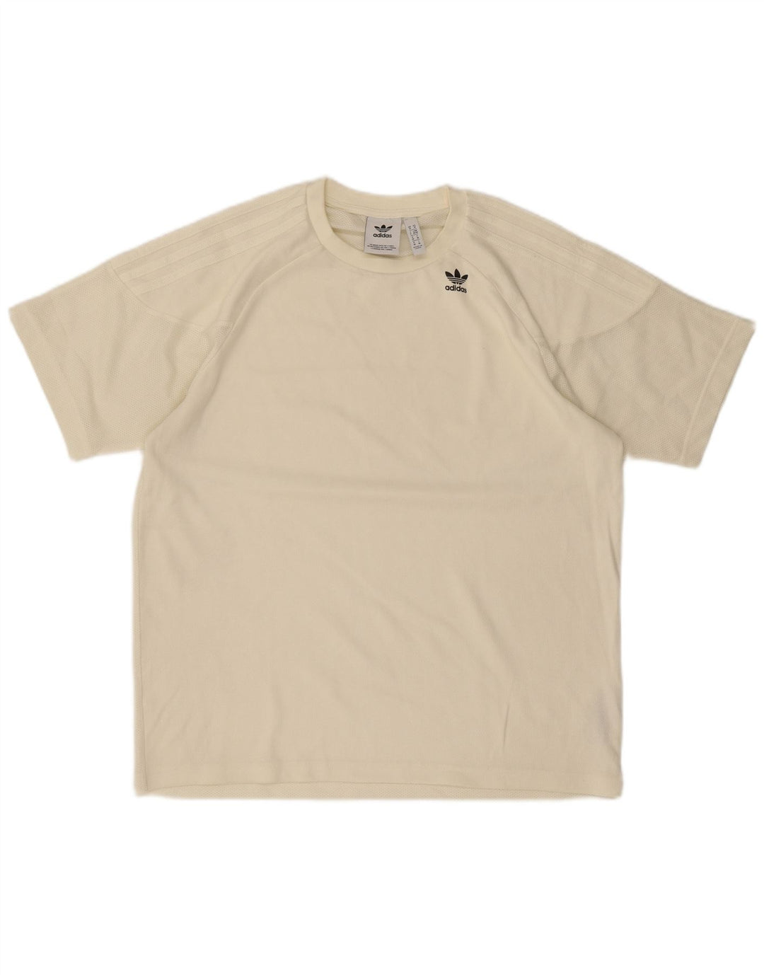 Adidas Herre T-shirt Top Medium Off White Bomuld