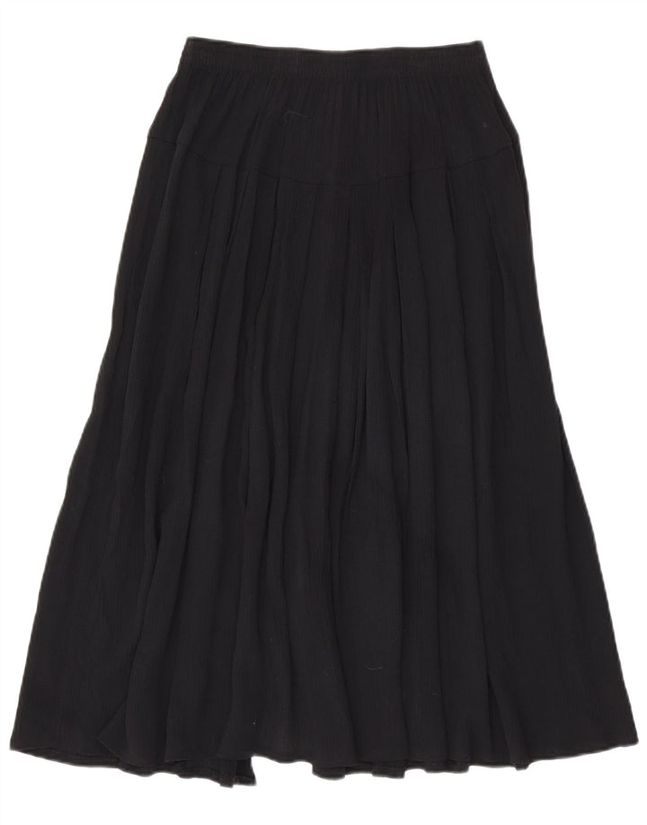 Vintage A-line nederdel til kvinder, stor W32 sort viskose