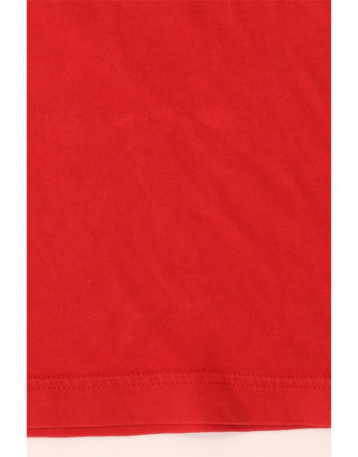 Adidas Herre T-Shirt Top Medium Rød Bomuld
