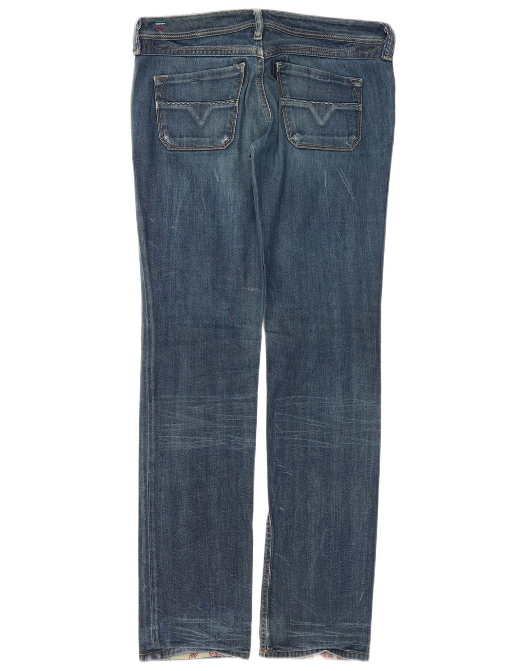 DIESEL Dame Lowky Straight Jeans W30 L34 Blå Bomuld