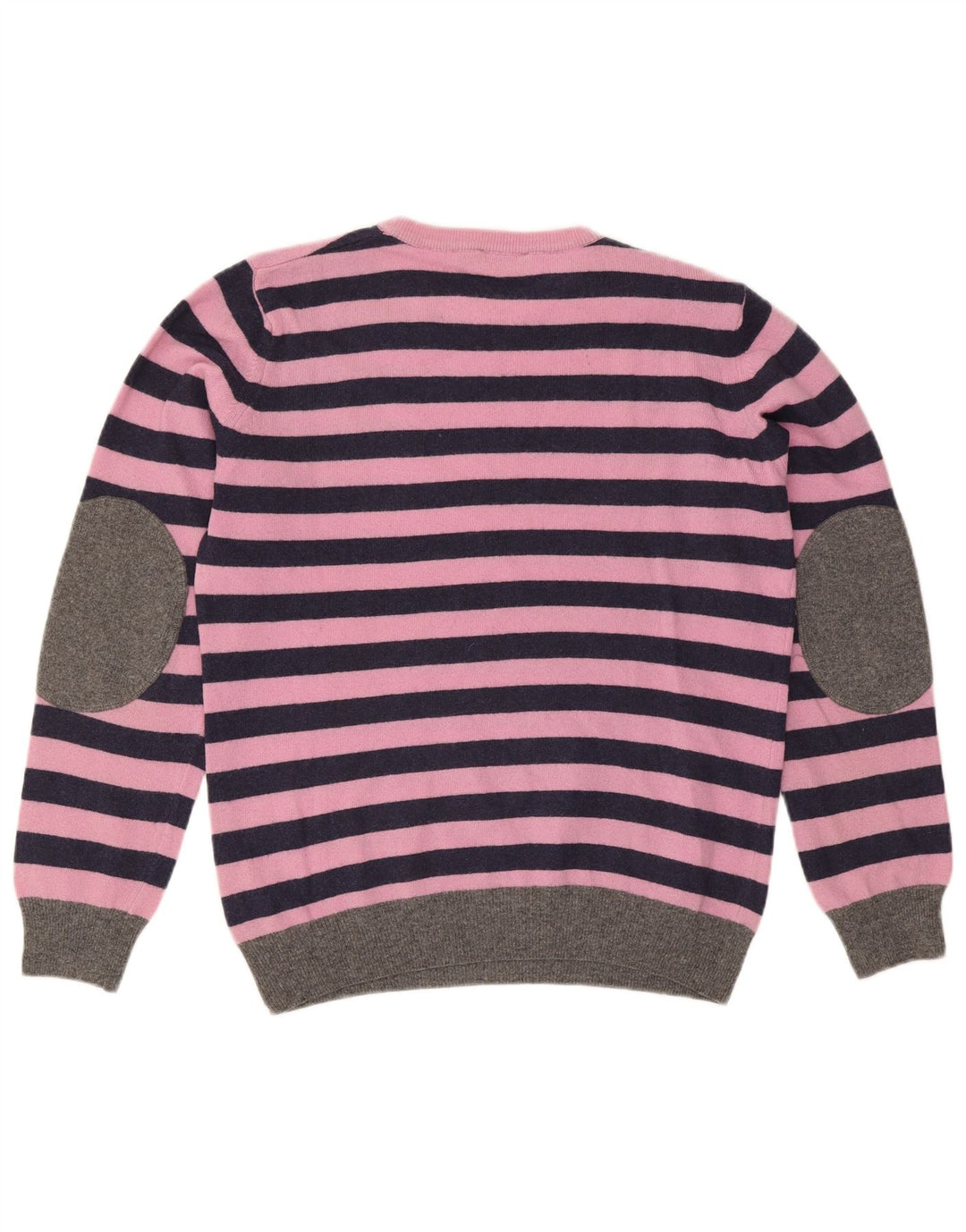 Brooksfield herre rund hals sweater IT 46 lille pink stribet uld