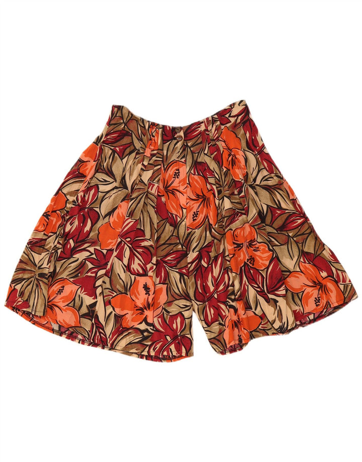 Vintage Kvinder Cullotes Bermuda Shorts W30 Medium Multicolored Floral