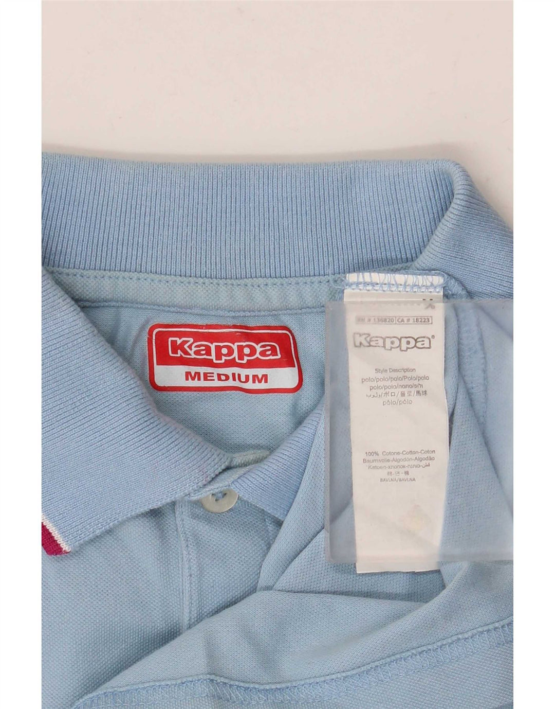 Kappa herre poloshirt mellemblå stribet bomuld