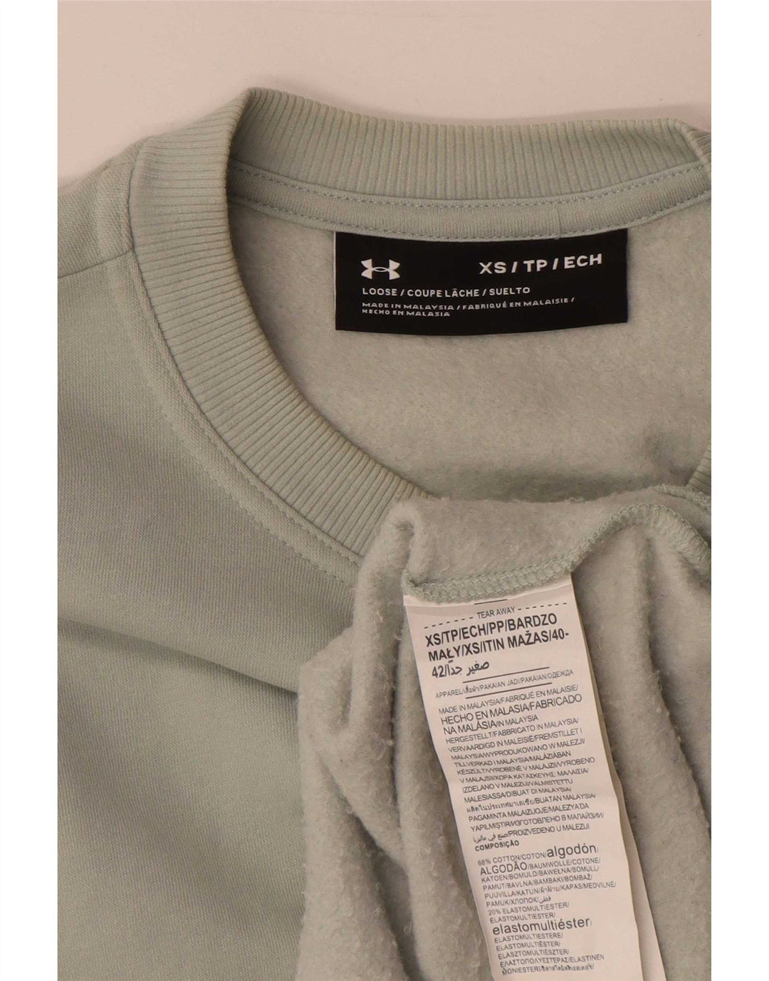 Under Armour Dame grafisk oversize sweatshirt Jumper UK 6 XS Grøn