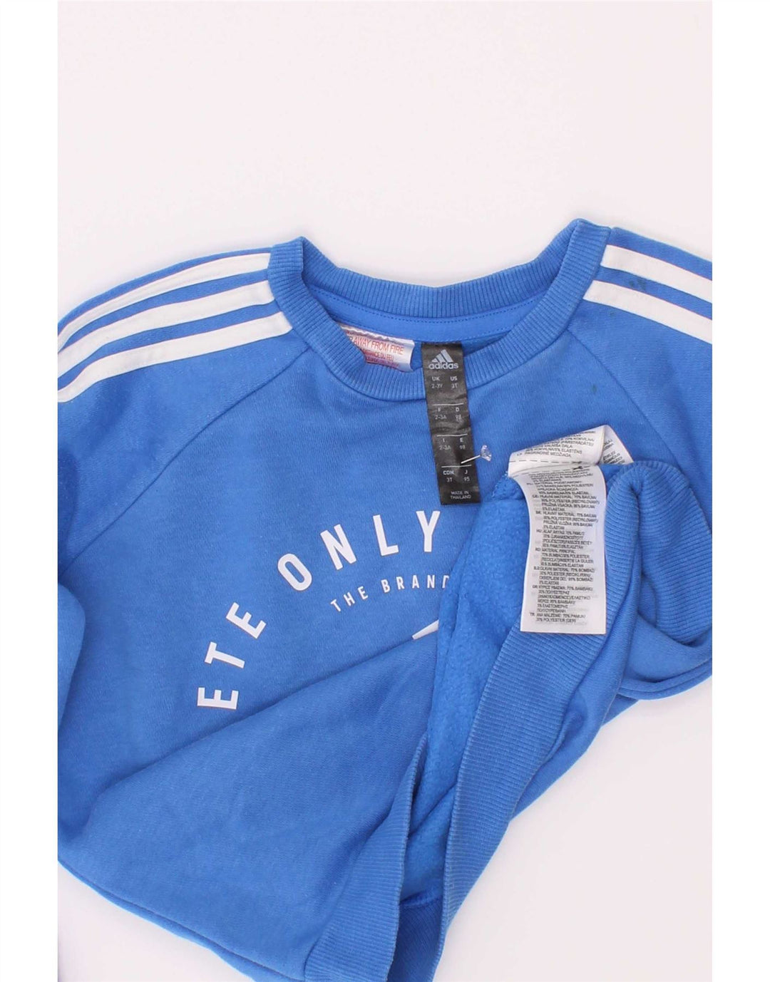 Adidas Boys Graphic Sweatshirt Jumper 2-3 år Blå Bomuld