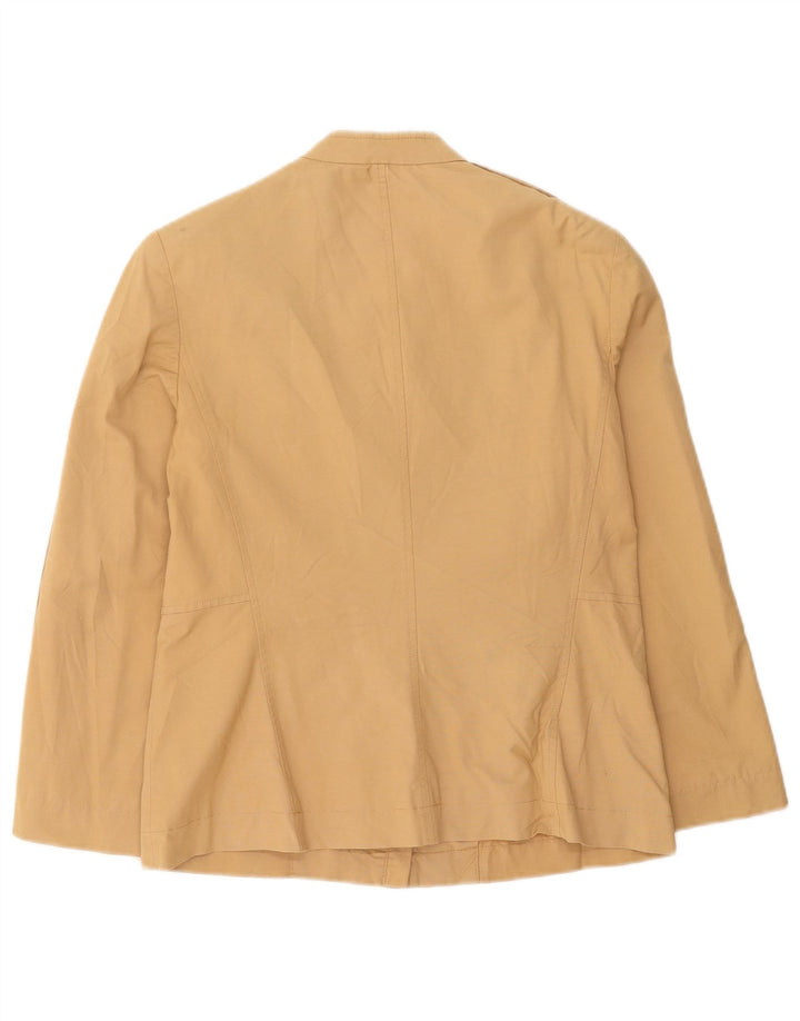Marella Womens Utility Jacket UK 14 Stor Beige Bomuld