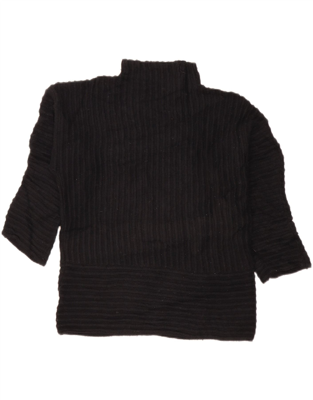 DKNY Dame Oversized Turtle Neck Jumper Sweater UK 10 Small Black