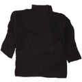 DKNY Dame Oversized Turtle Neck Jumper Sweater UK 10 Small Black